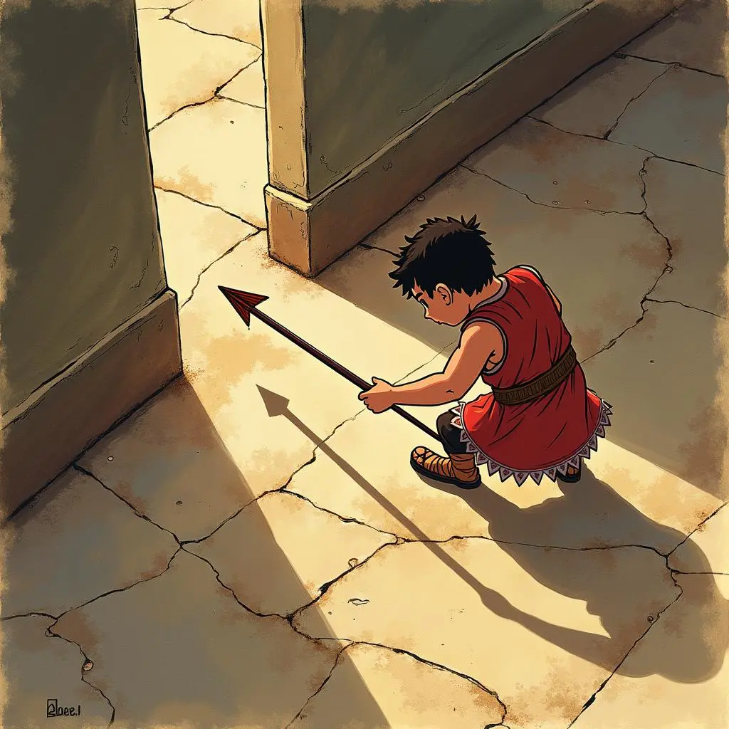 阿喀琉斯被箭瞄准脚踵