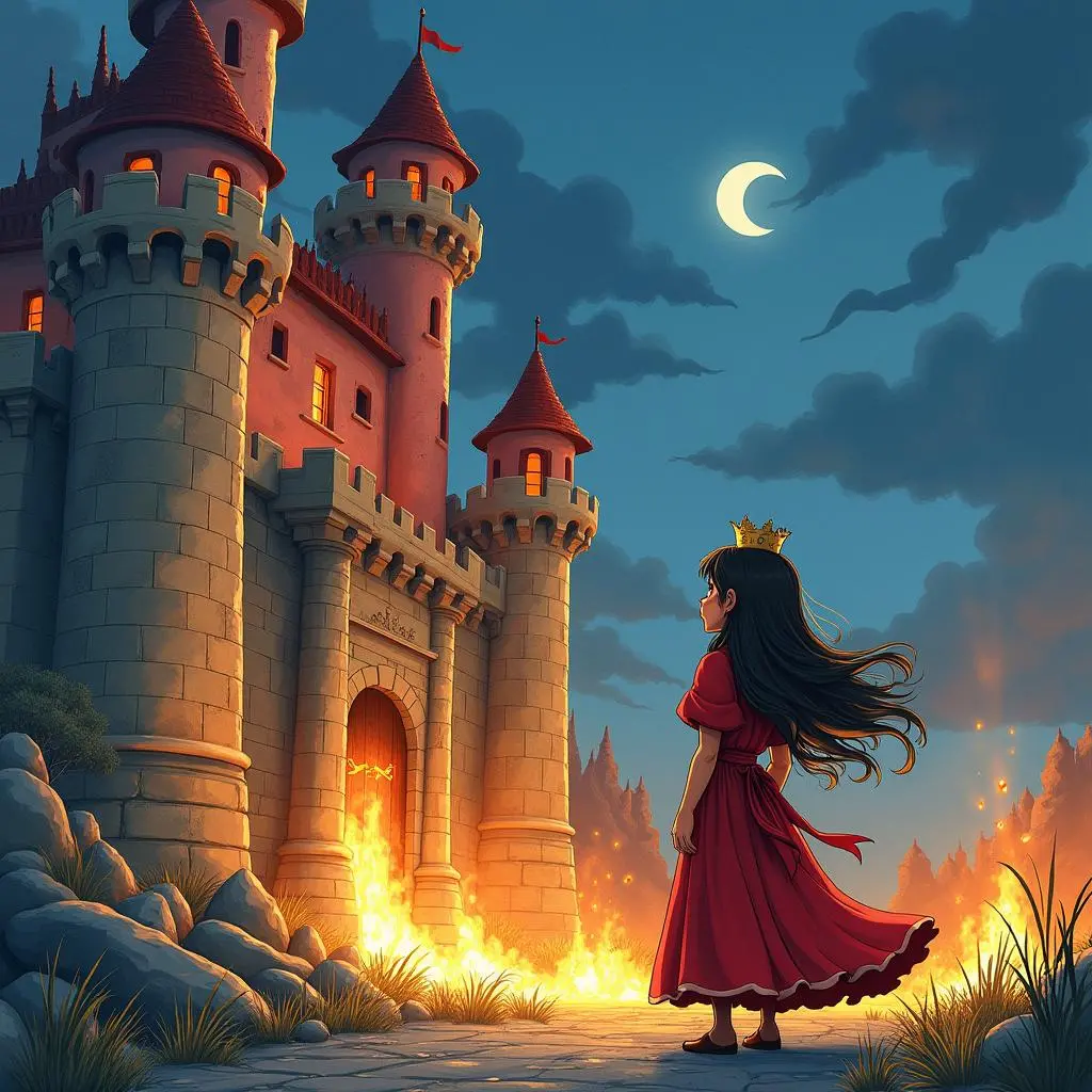 公主到达恶魔城堡