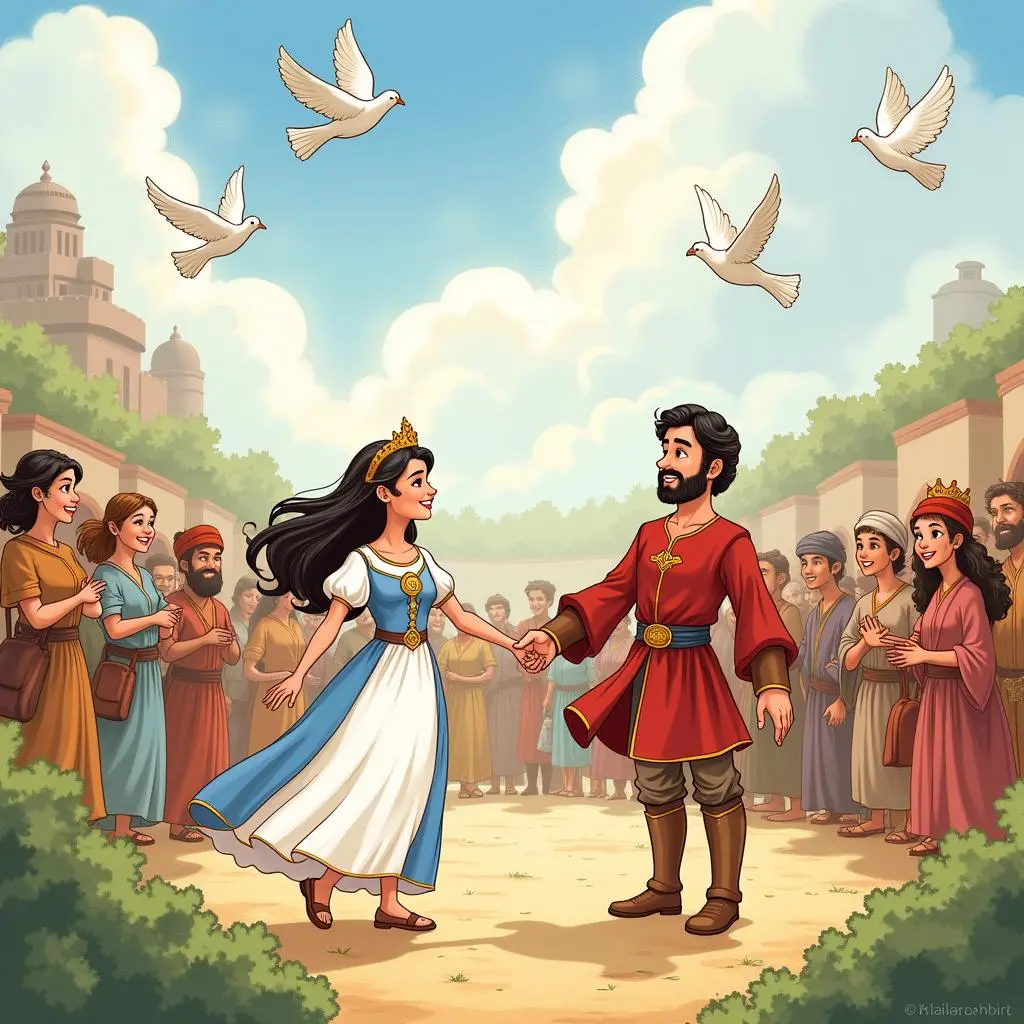 公主和王子回到国家