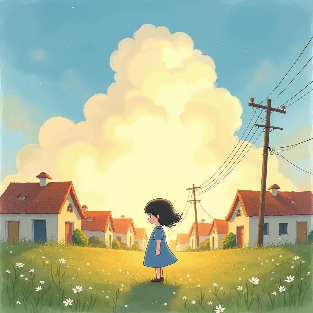 云朵女孩准备离开