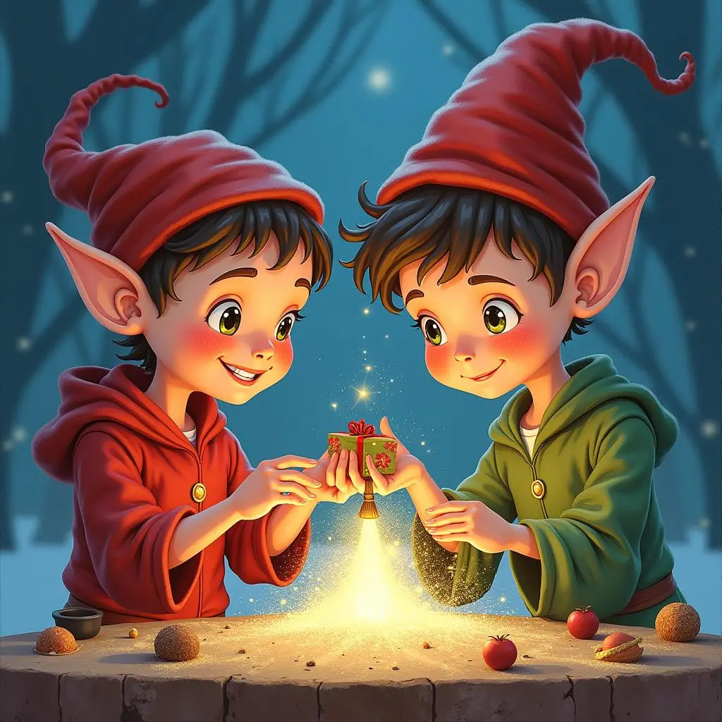 小精灵制作礼物