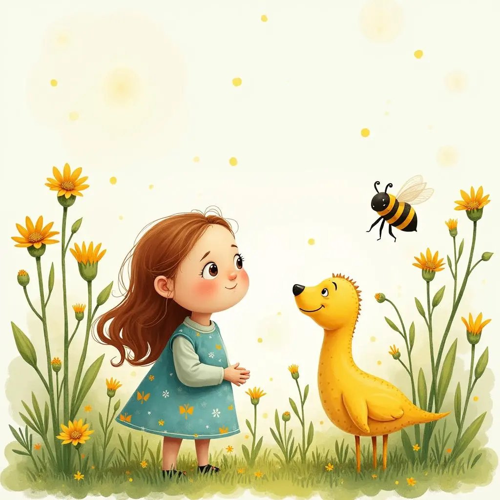 莉莉与花朵对话