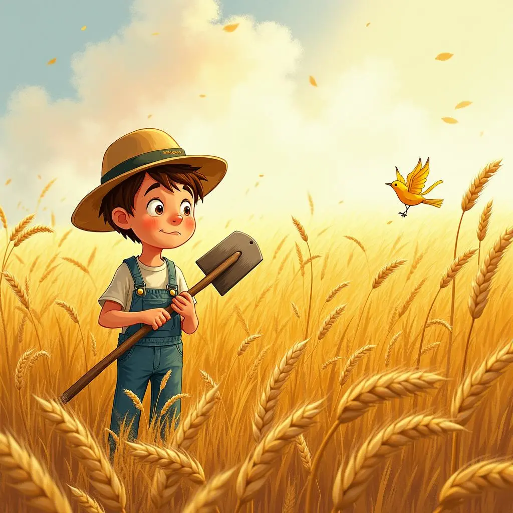 农夫在田间劳作