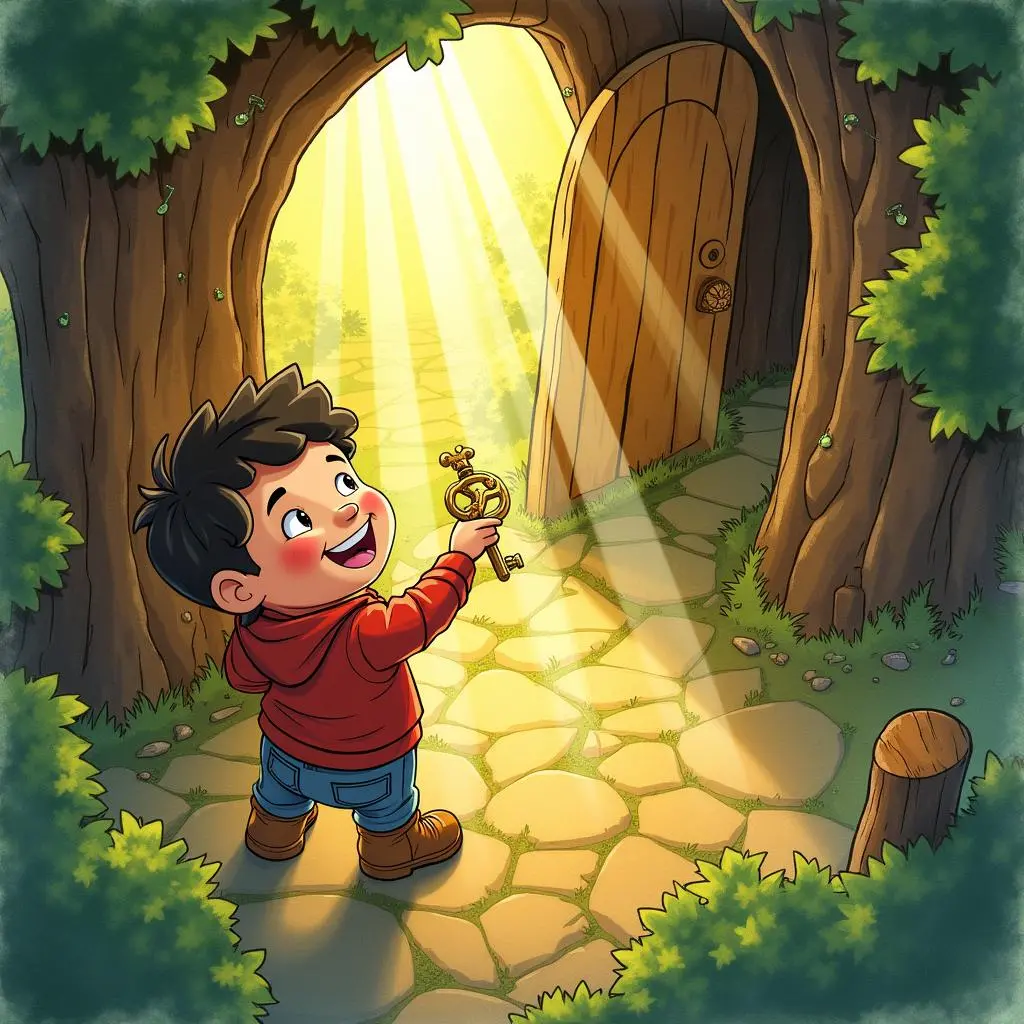 汉斯拿到黄金锁钥匙