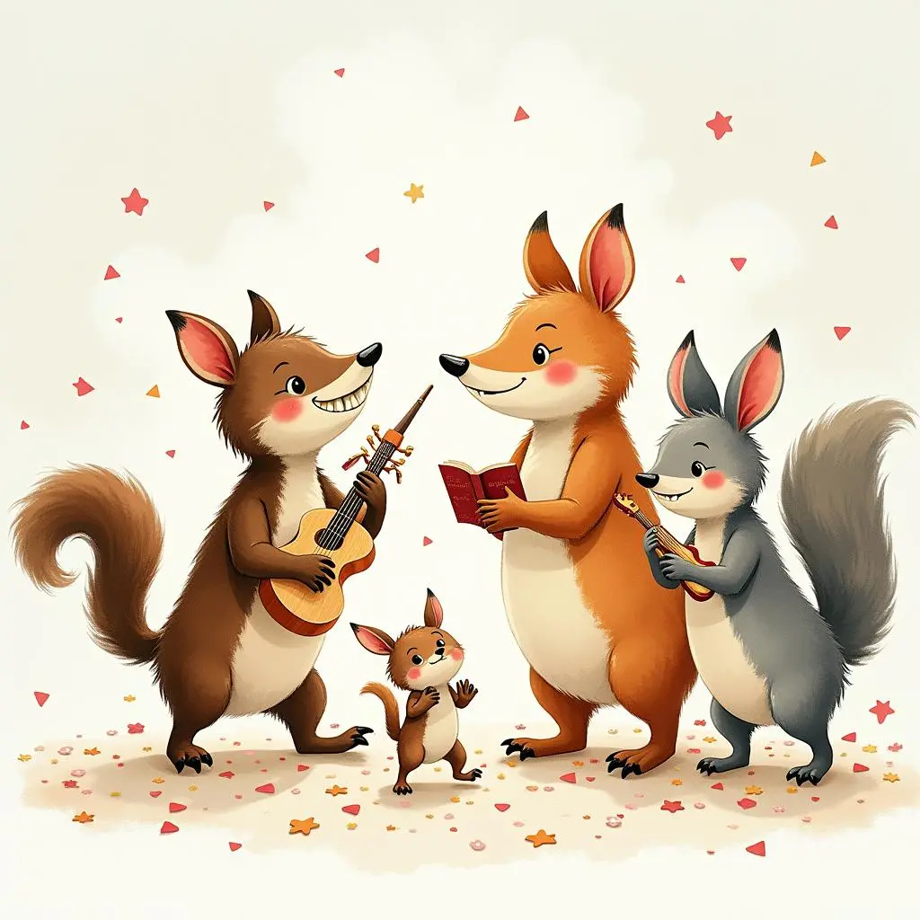 小动物们唱歌跳舞