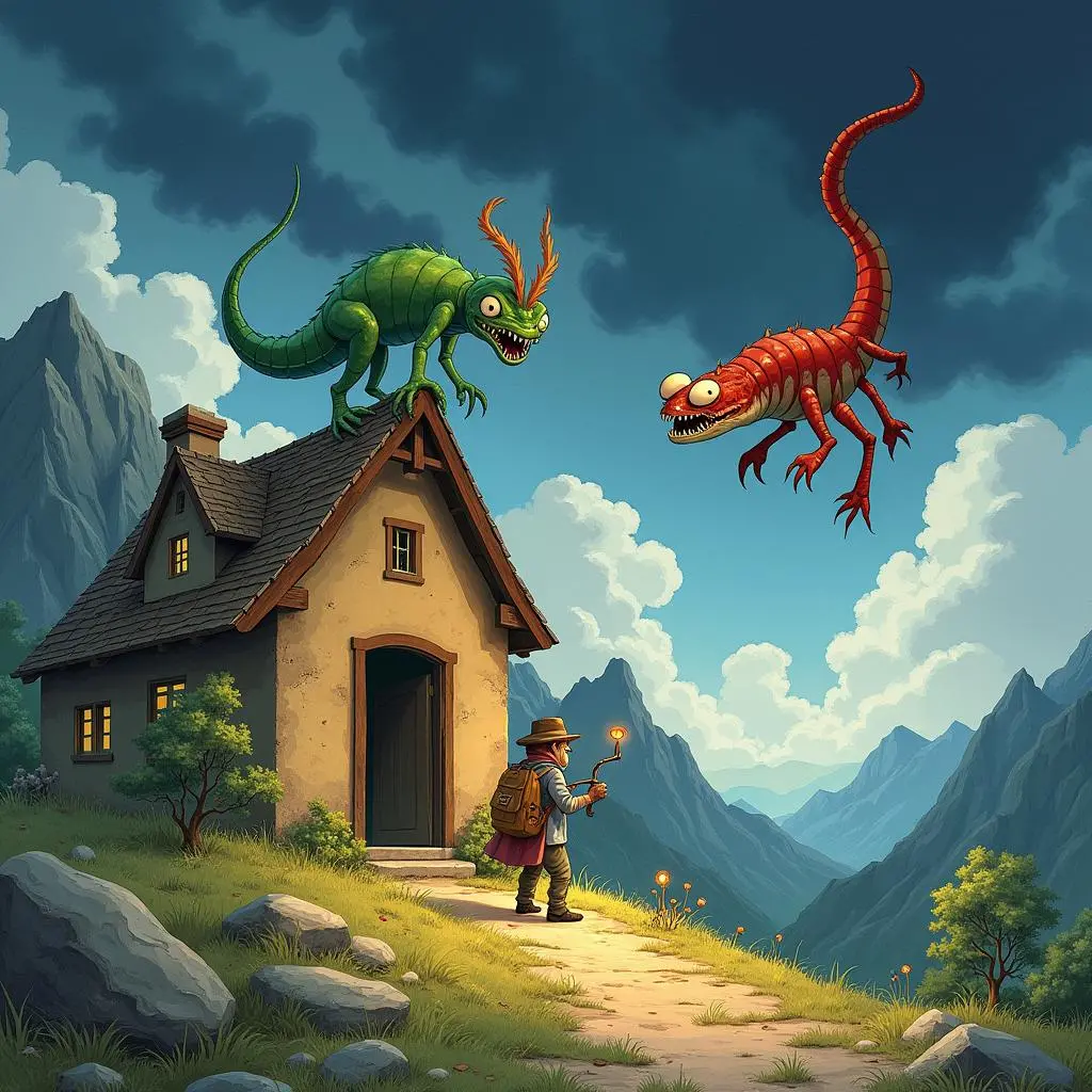 The snake spirit and the scorpion spirit come