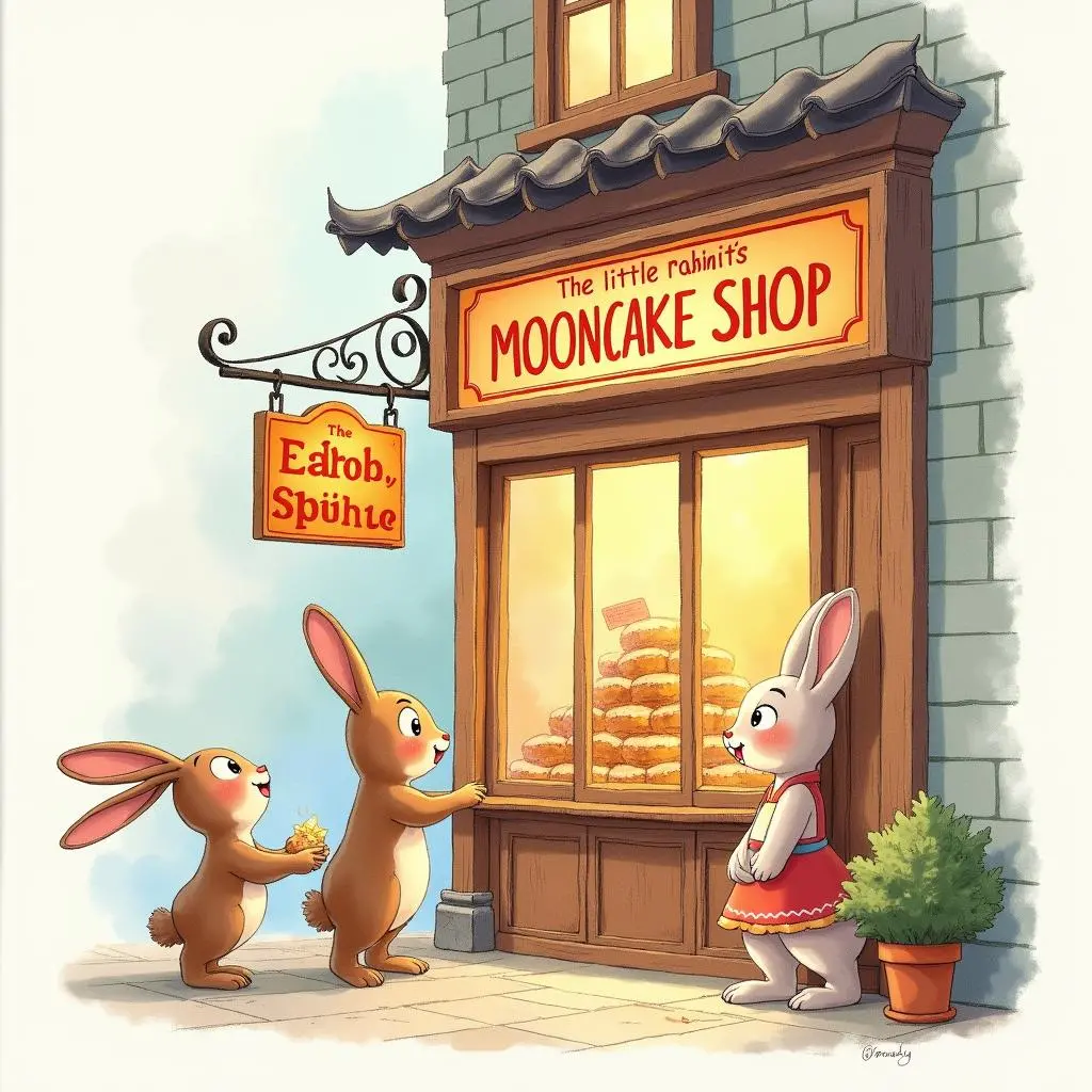 小动物们在店外排队