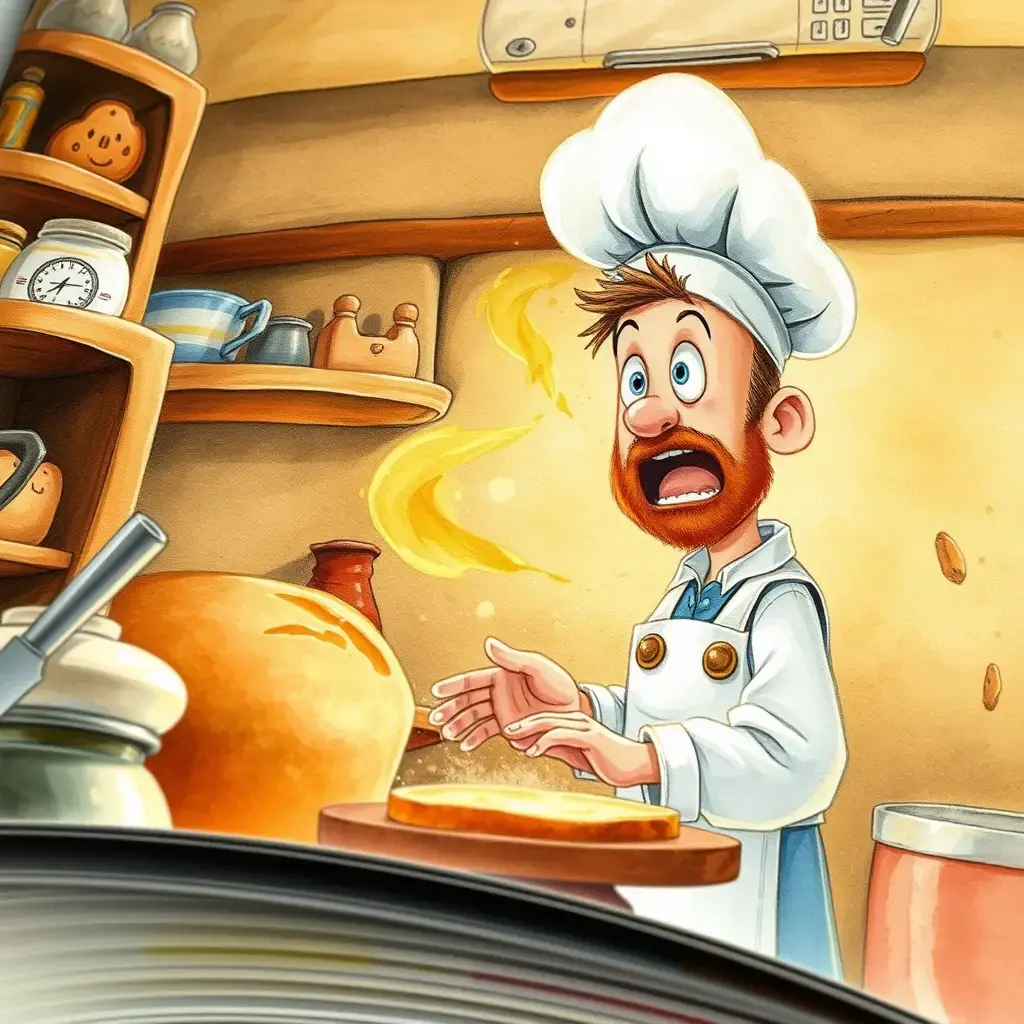 面包师看着配方惊讶