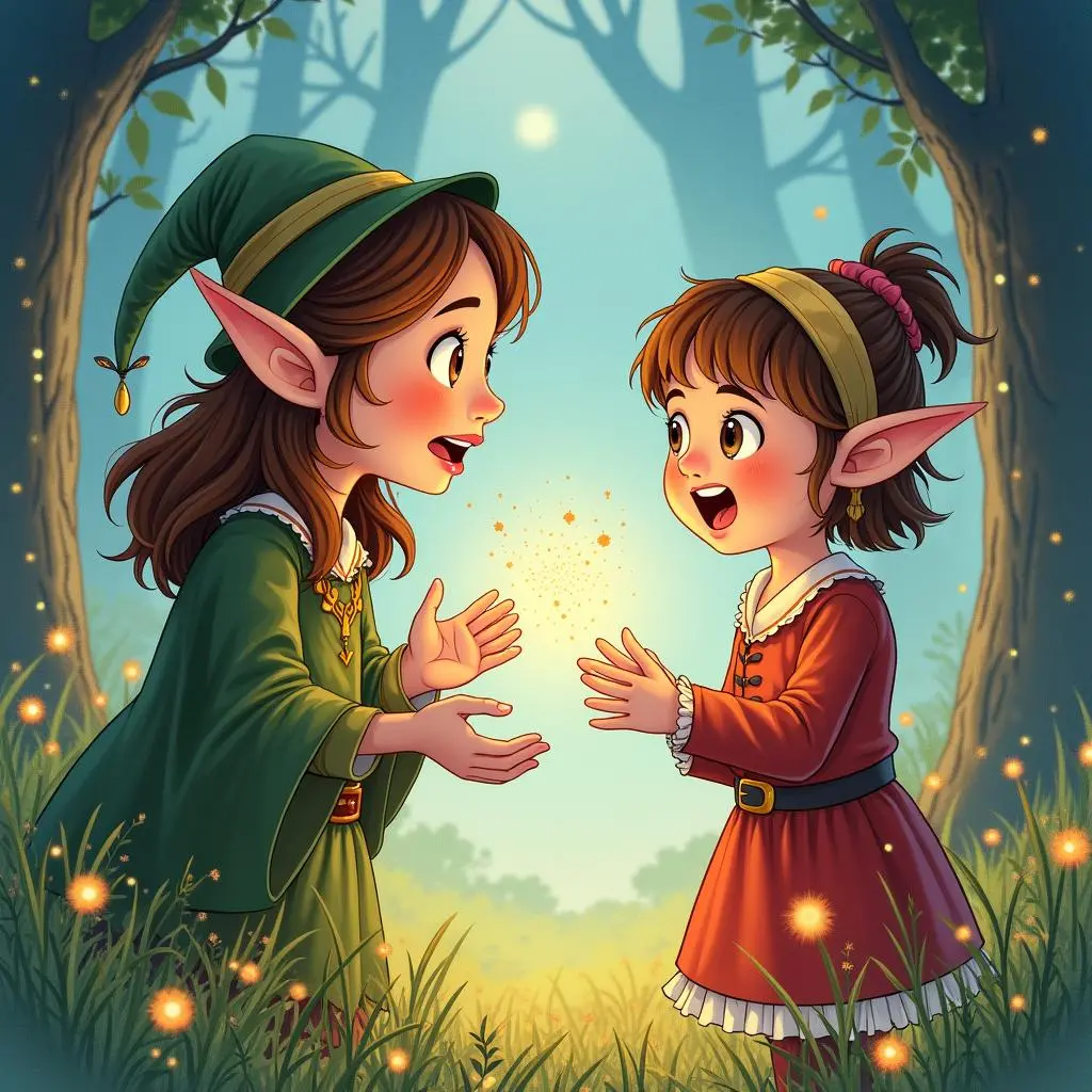 露西与小精灵对话