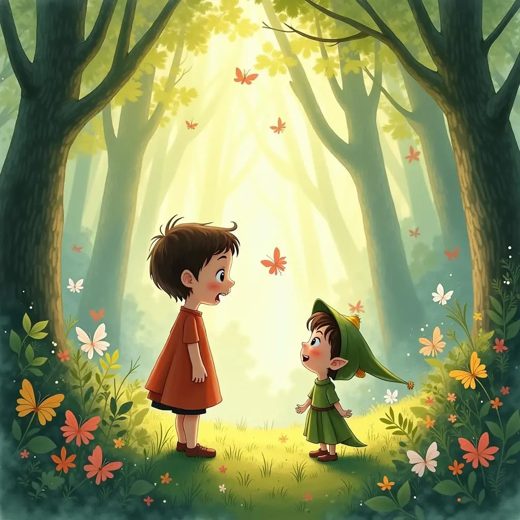 汤姆在森林中遇见兔子