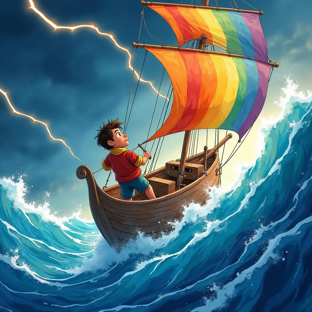 皮埃尔在暴风雨中航行