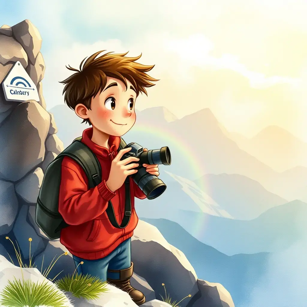 皮埃尔在花丛中拍照