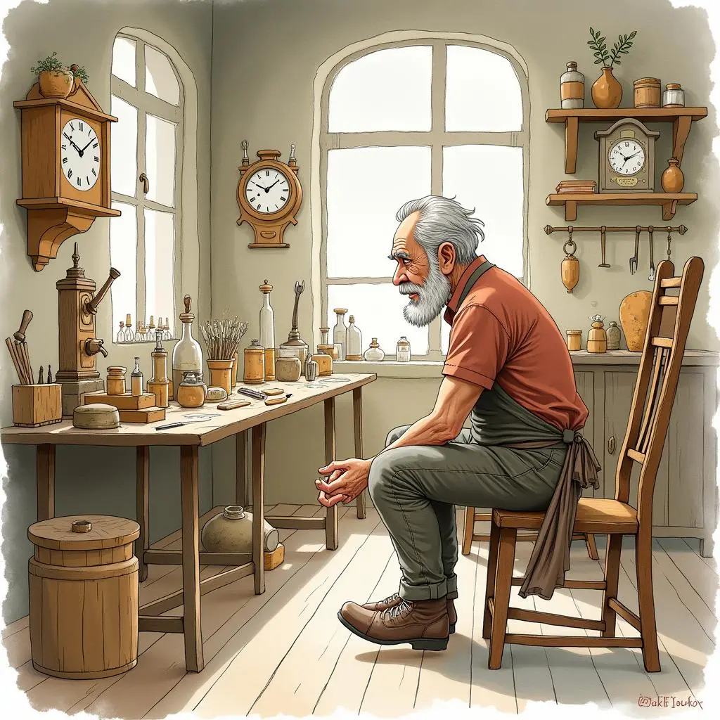 The old watchmaker making gifts