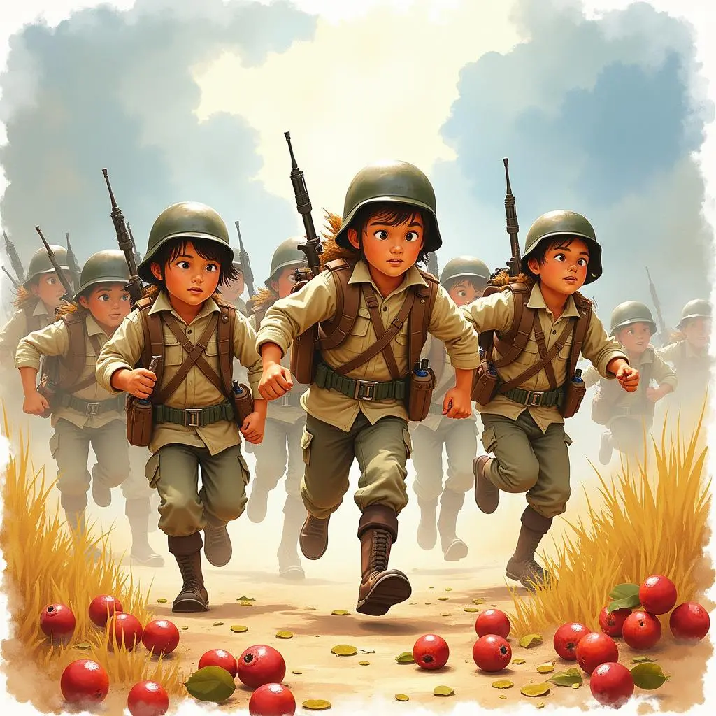 The soldiers quickened their pace