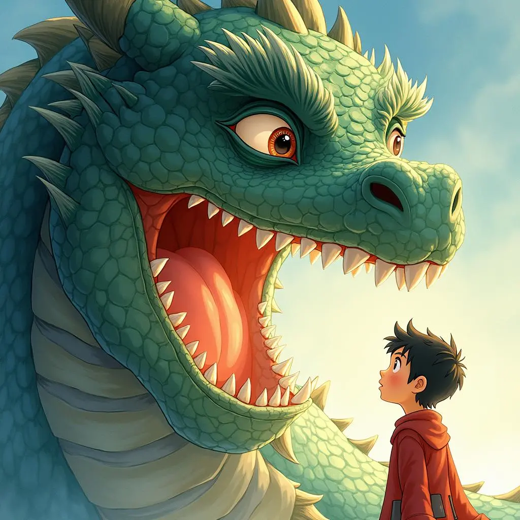 Lord Ye is extremely frightened when he sees the real dragon